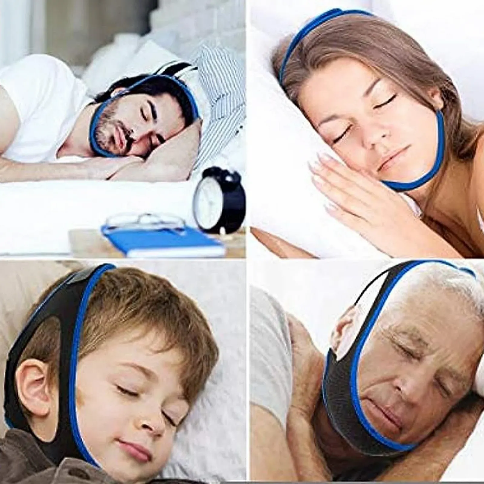 Ремінець на підборіддя для сну М'який Зручний Засіб для зменшення хропіння Нековзкий, фото №4