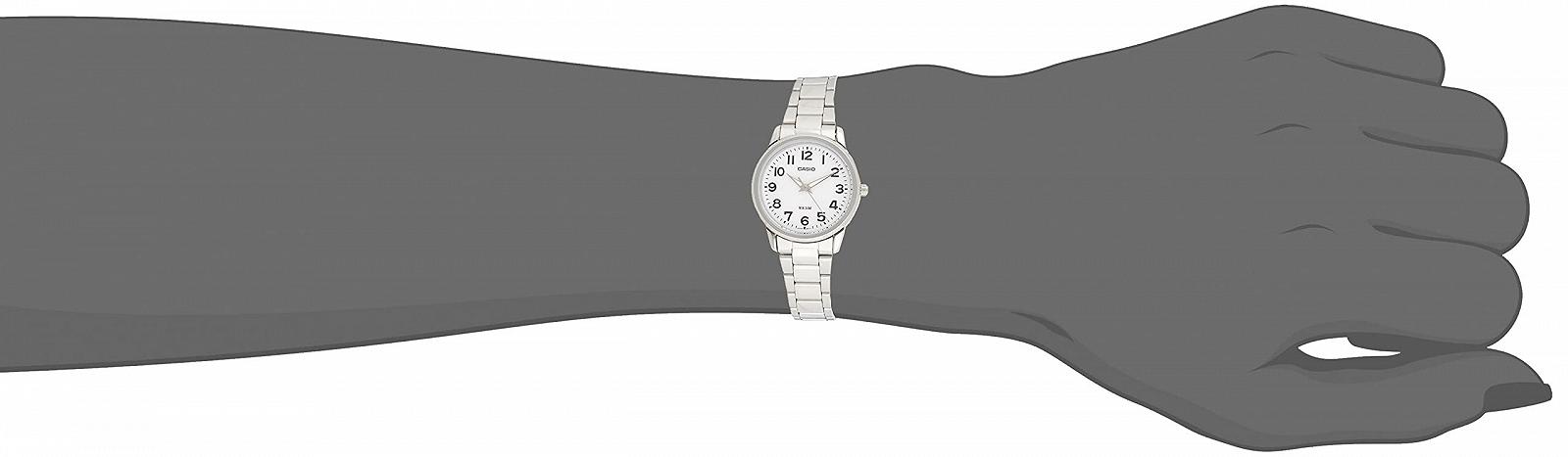 Женские наручные часы Casio LTP1303D-7BV, серебристый ремешок из нержавеющей стали, фото №4