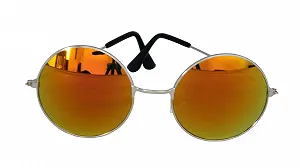 Купить Круглые Солнцезащитные Очки Унисекс Hippie Style с Антибликовыми Линзами (Желтое Зеркальное Покрытие Линз, Серебряная Оправа) - Фото 1 Круглые Солнцезащитные Очки Унисекс Hippie Style с Антибликовыми Линзами (Желтое Зеркальное Покрытие Линз, Серебряная Оправа) - Фото 1