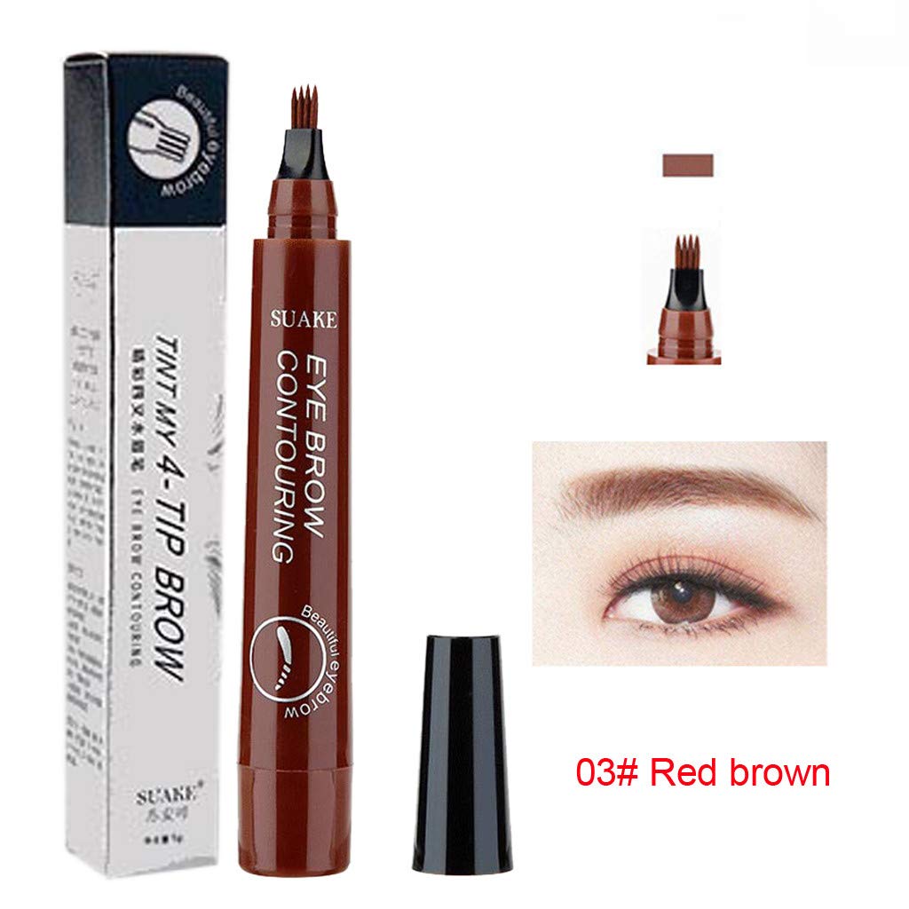 Пензлик Gabel Augenbraue Long Pen 5ml Red brown, фото №3