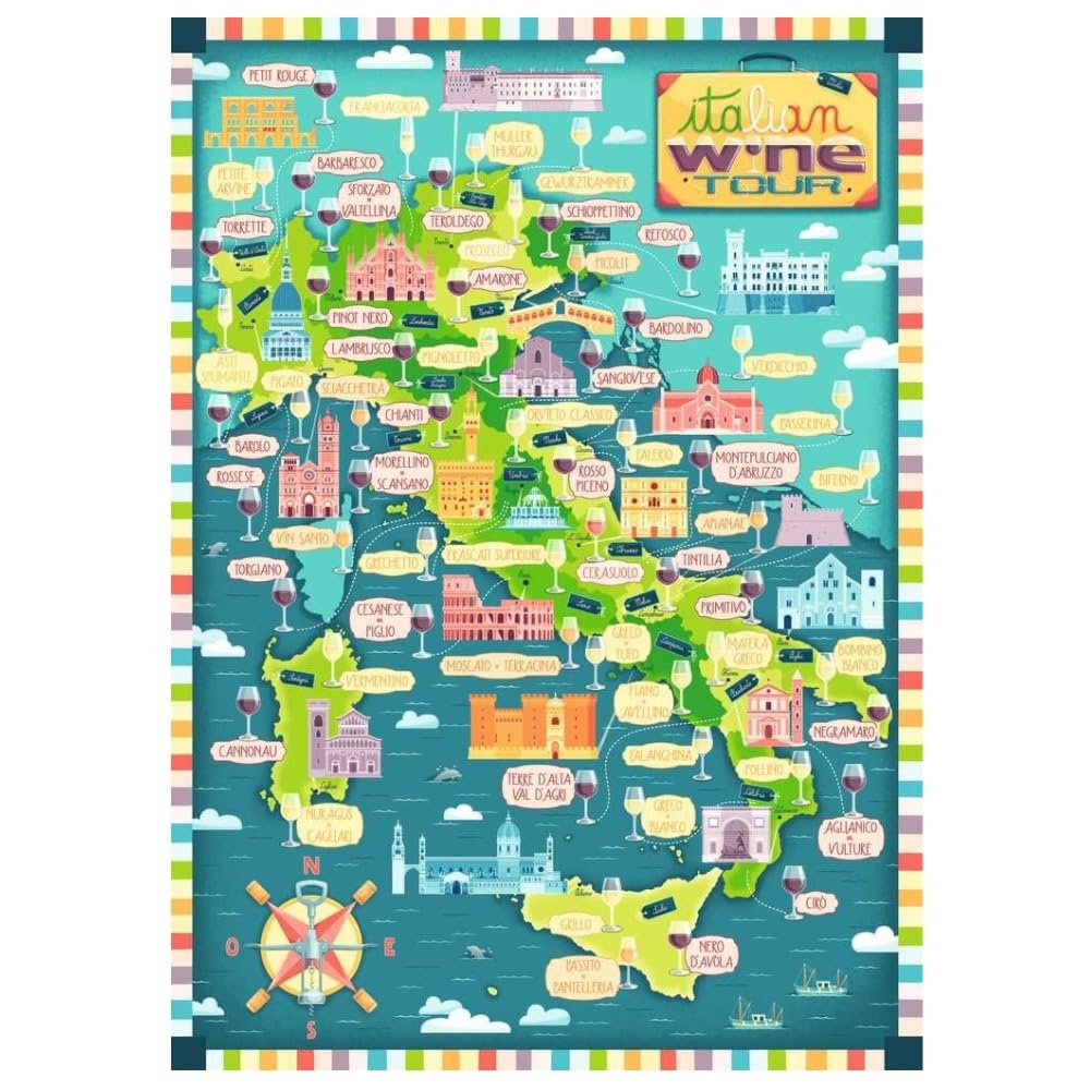 Пазл Ravensburger Wine Tour from Italy 1000 деталей 70 x 50 см, фото №2