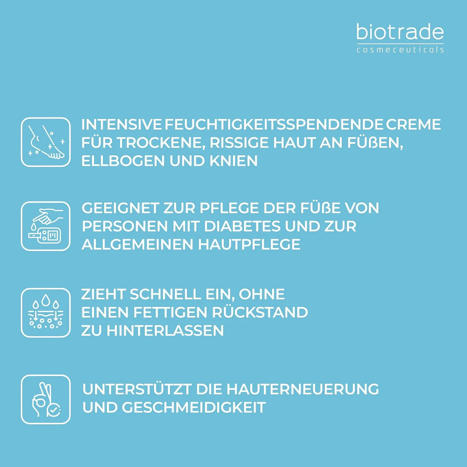 Увлажняющий крем для ног Biotrade Keratolin 10% Urea 50 мл, фото №3