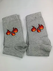 Чоловічі молодіжні шкарпетки високі демісезонні світло-сірі 39 - 44 розмір - Фото 1