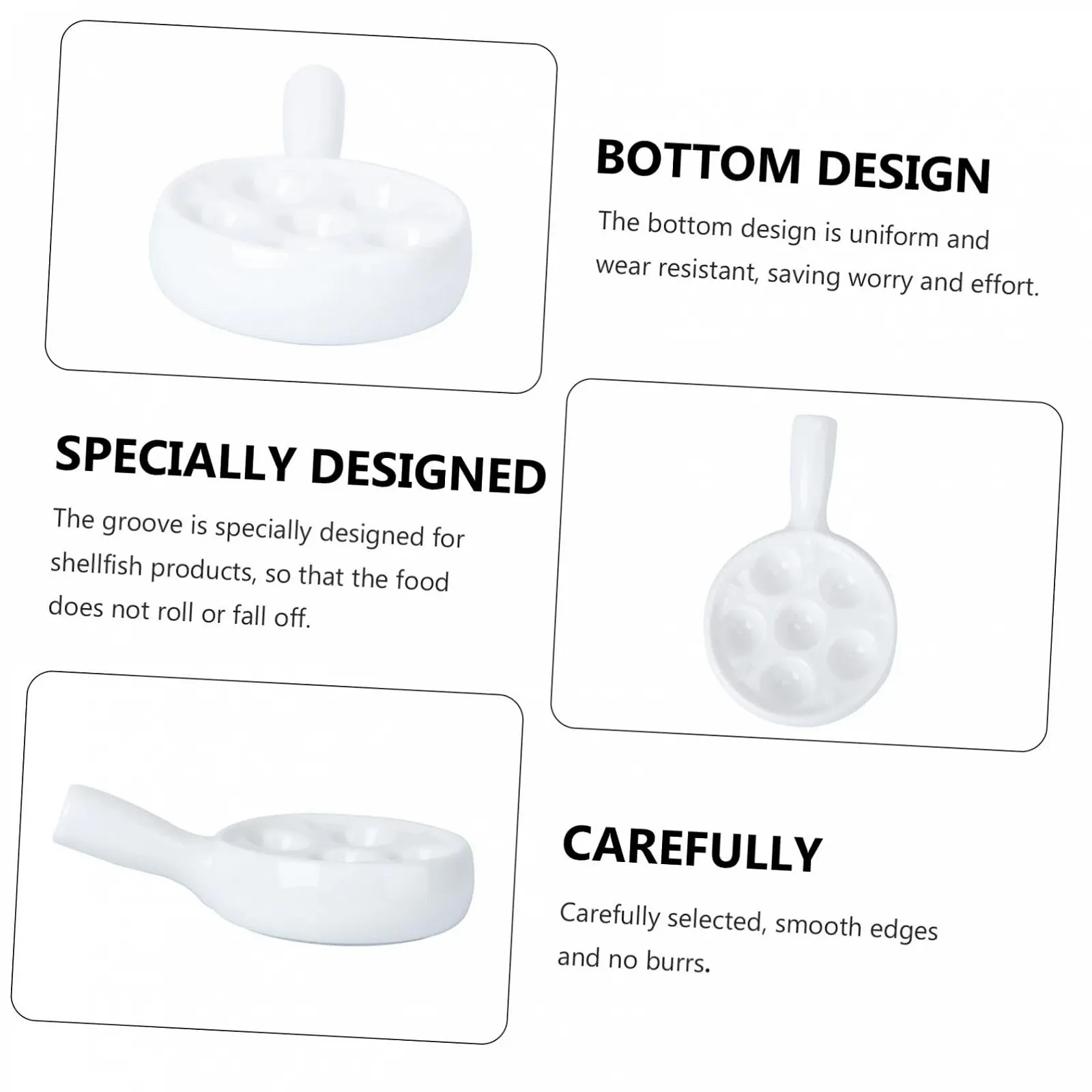 Форма для запікання VICASKY для равликів керамічна термостійка Білий, фото №2 Форма для запікання VICASKY для равликів керамічна термостійка Білий, фото №2