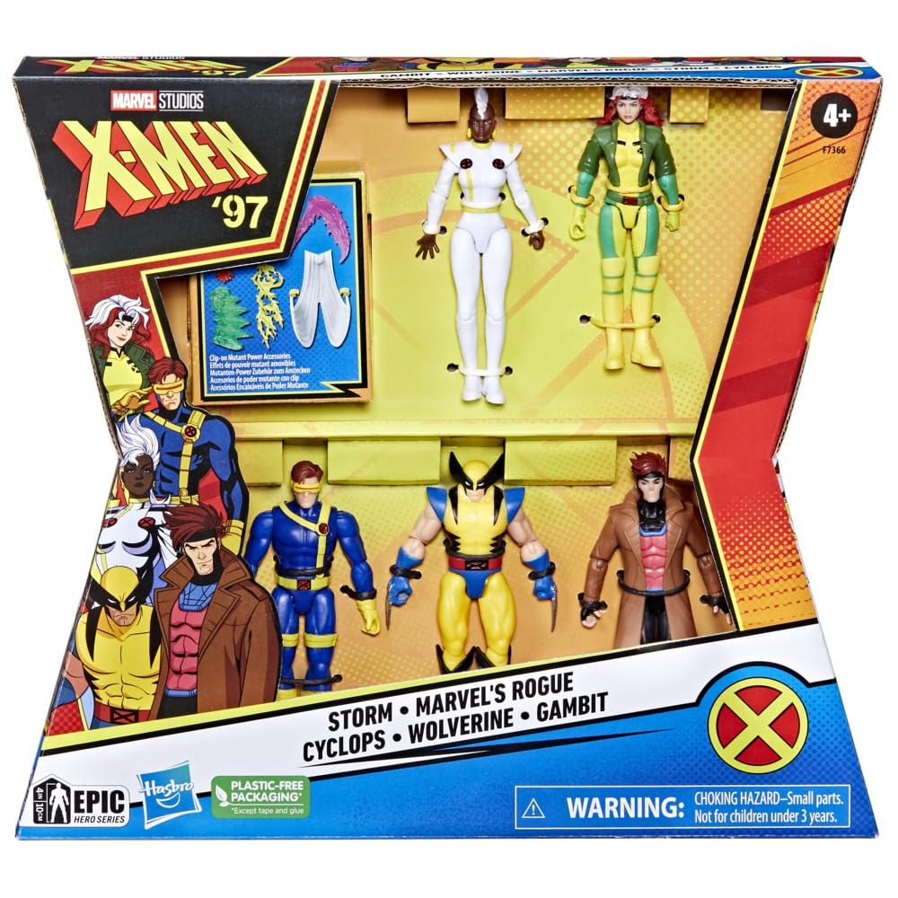 Фігурки Marvel X-Men '97 Шторм, Розбійниця, Циклоп, Росомаха, Гамбіт, 5 штук, фото №3