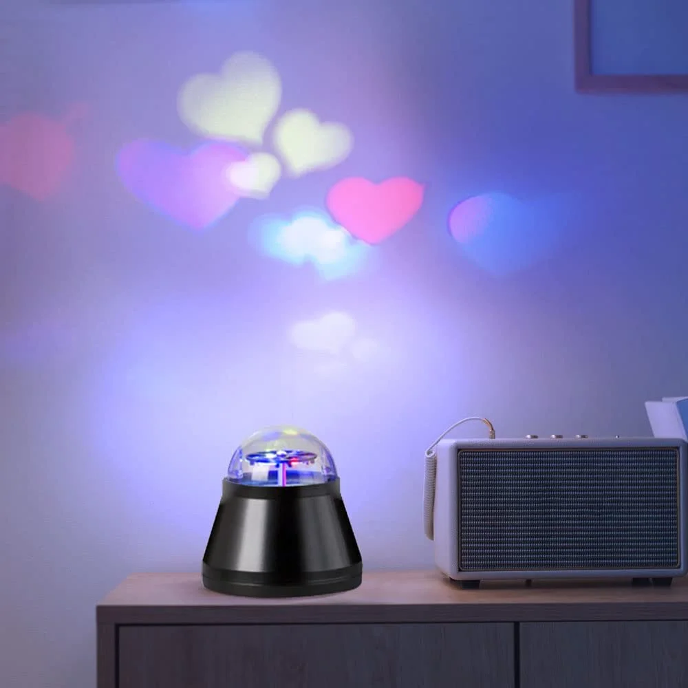 Настільна лампа etc-shop Decorative Hearts Children's Projection LED 4 Вт 10 x 10.5 cm Set of 2 Black, фото №5