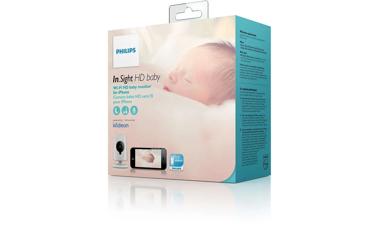 Відеоняня Philips B120 N/10 Wi-Fi HD 1280 x 720 біла, фото №7