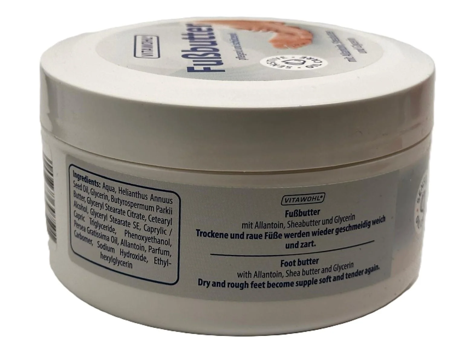 Крем-масло для ног Vitawohl с аллантоином, маслом ши и глицерином 2 x 250 мл Упаковка из 2 шт., фото №3 Крем-масло для ног Vitawohl с аллантоином, маслом ши и глицерином 2 x 250 мл Упаковка из 2 шт., фото №3