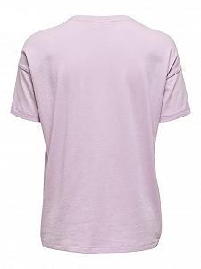 Футболка ONLFIONA LIFE OVERSIZE BOX TOP JRS 15226022 Orchid Bloom ONLY Бузковий XS synthetic.ua - Фото 1