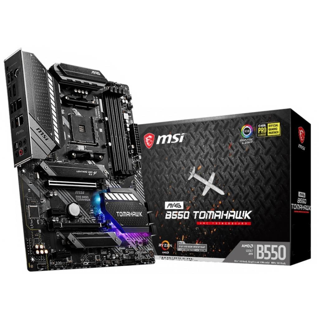 Материнcкая плата MSI MAG B550 Tomahawk, s-AM4, ATX, 4xDDR4, фото №1