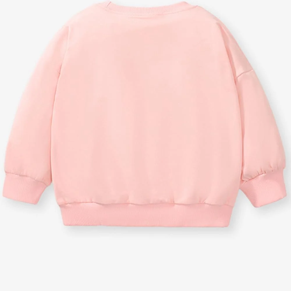 EULLA Дитячий світшот для дівчаток, бавовняний пуловер з довгими рукавами, фото №2