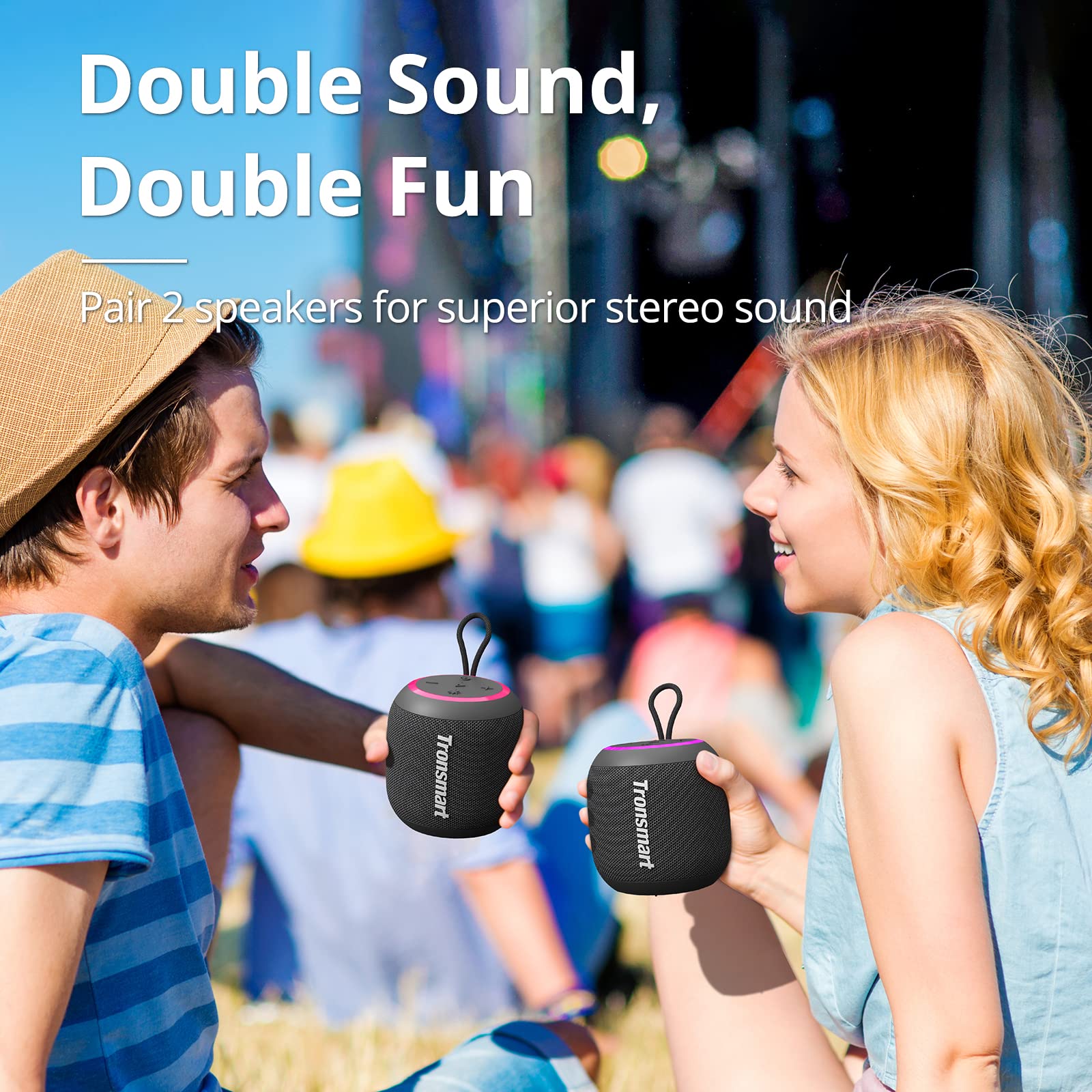 Колонка Tronsmart Music Box 15 Вт Bluetooth 5.3 IPX7 з підсвічуванням чорна, фото №3 Колонка Tronsmart Music Box 15 Вт Bluetooth 5.3 IPX7 з підсвічуванням чорна, фото №3