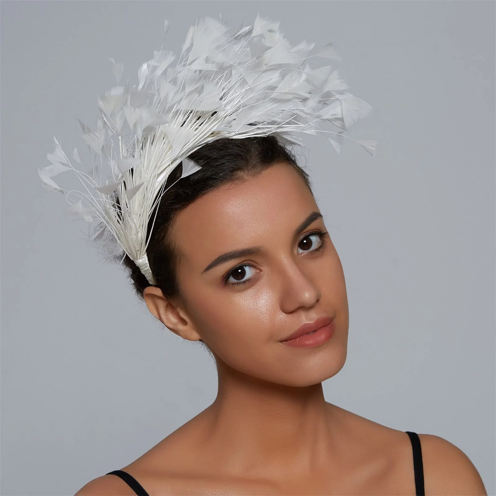 Обруч для волосся з кольоровим пір'ям, фото №2