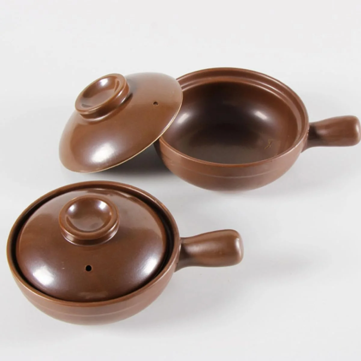 Кастрюля-кокотница керамическая литиевая керамика с крышкой маленькая, фото №6