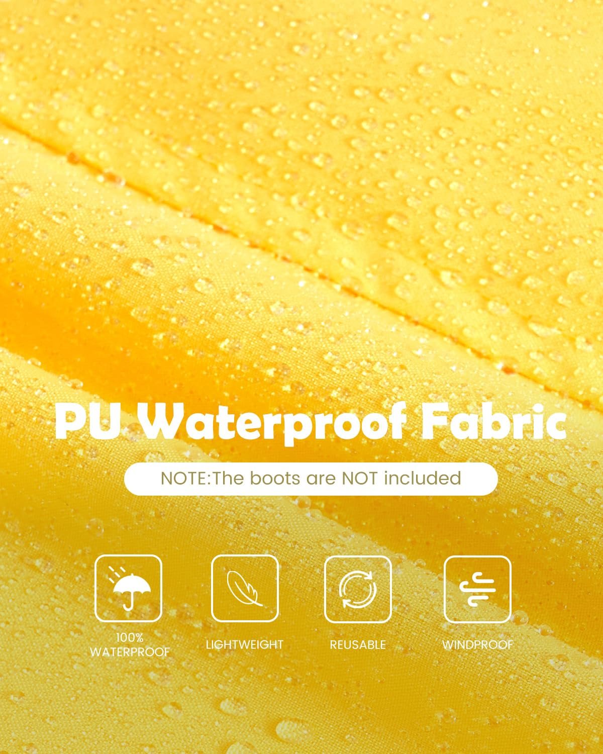 Суцільний дощовик JiAmy для дівчаток та хлопчиків, водонепроникний, фото №3