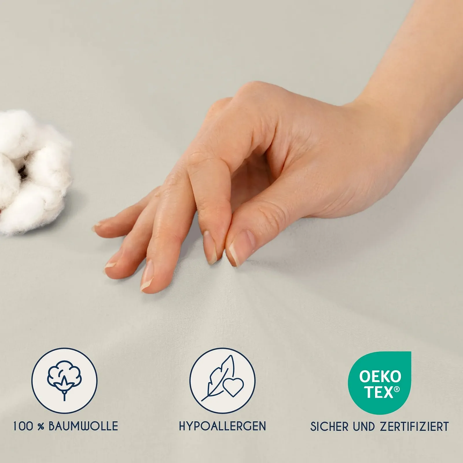 Простирадло на гумці Dreamzie Premium для топпера, 180 x 200 см Бежевий, фото №4 Простирадло на гумці Dreamzie Premium для топпера, 180 x 200 см Бежевий, фото №4