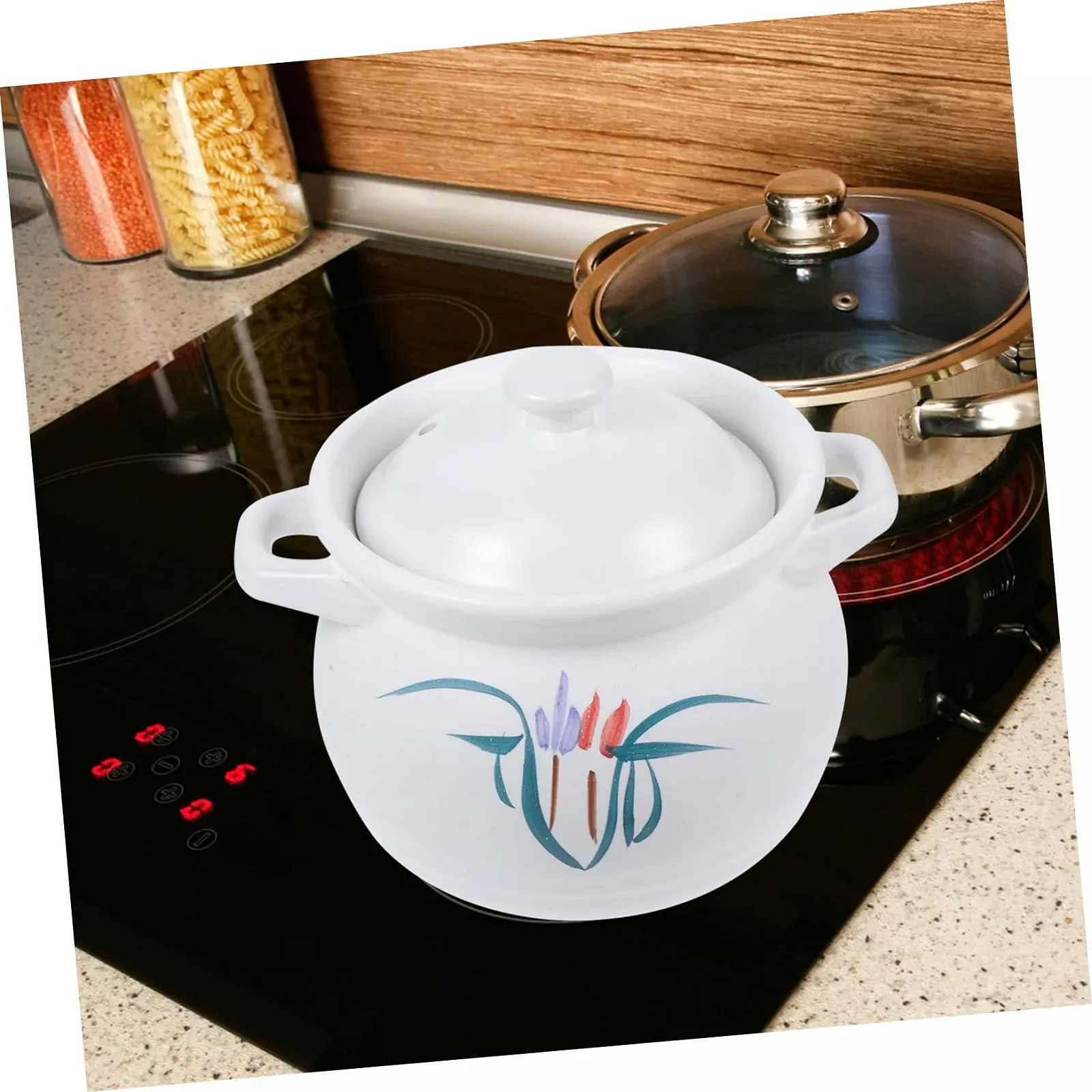 Кастрюля-кокот керамическая термостойкая для супов и тушения в ассортименте, фото №7