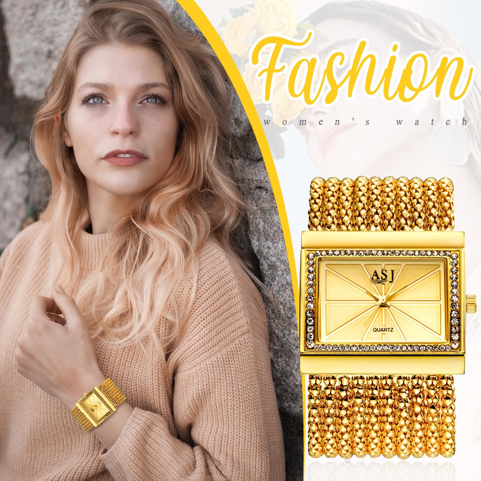 Жіночий годинник Прямокутний JewelryWe, фото №8