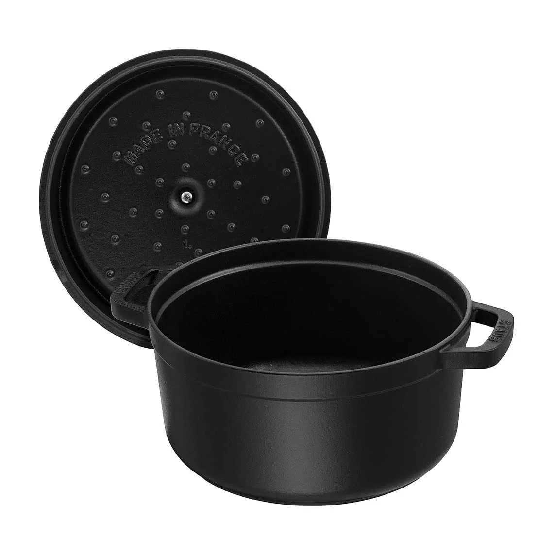 Гусятниця Staub 1102285 кругла з кришкою 22 см 2.6 л Matt Black емальована, фото №3