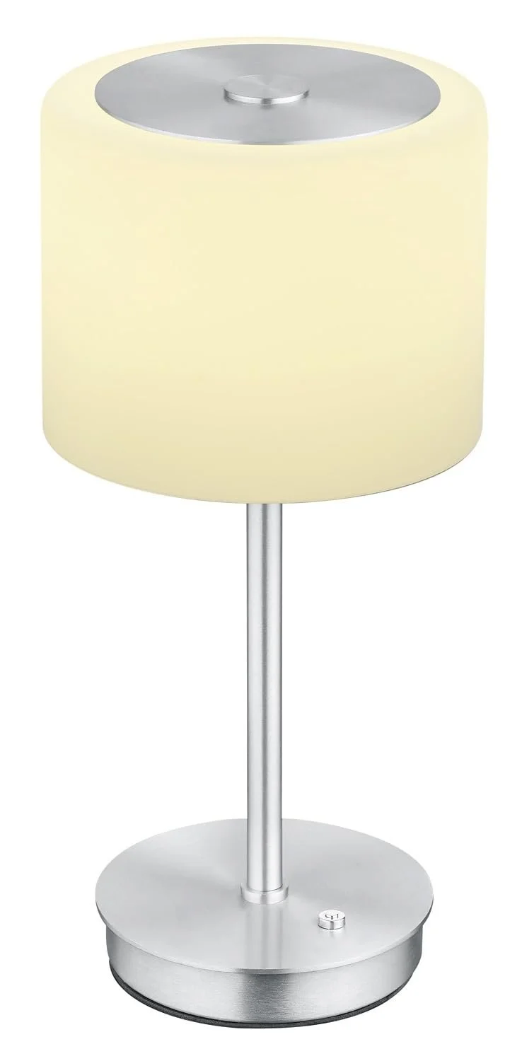 Світлодіодна настільна лампа 30 см Метал Скло Білий, фото №2