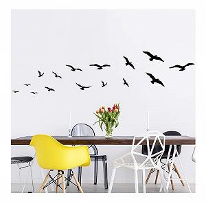 Наклейка на стіну Ambiance-live Seagulls 2 30 x 55 см Чорний - Фото 1