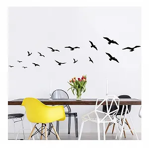 Наклейка на стіну Ambiance-live Seagulls 2 30 x 55 см Чорний - Фото 1