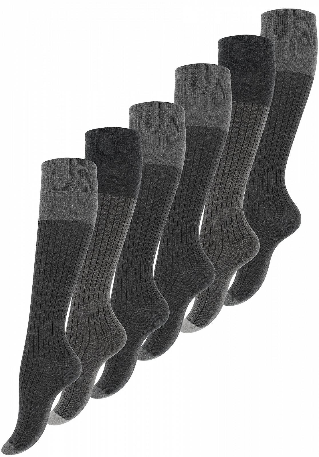 Гольфы Vincent Creation Хлопок В рубчик Контрастные кончики, 3 или 6 пар, фото №1