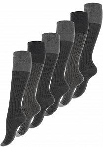 Гольфы Vincent Creation Хлопок В рубчик Контрастные кончики, 3 или 6 пар - Фото 1