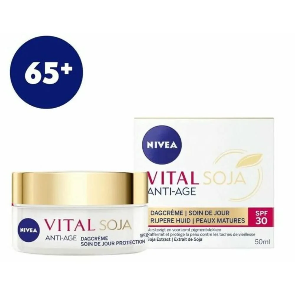 Денний крем NIVEA Vital Soy антивіковий захист SPF 30 від пігментних плям 50 мл, фото №2