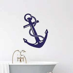Набір наклейок на стіну Graz Design Anchor with Rope для ванної кімнати Bleu roi (049) 41 x 30 см - Фото 1