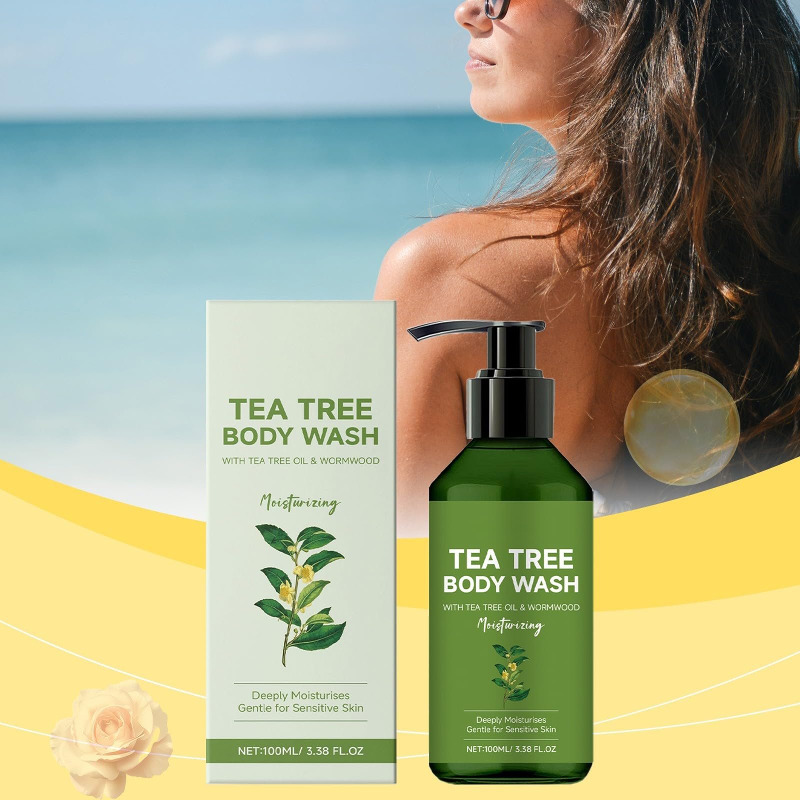 Гель для душу Tea Tree Oil зволожуючий 2 шт., фото №3 Гель для душу Tea Tree Oil зволожуючий 2 шт., фото №3