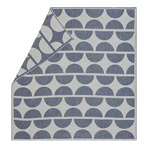 Плед Хлопковый David Fussenegger Ronda 'Halbkreise' 130 x 160 см Mорской - Фото 1