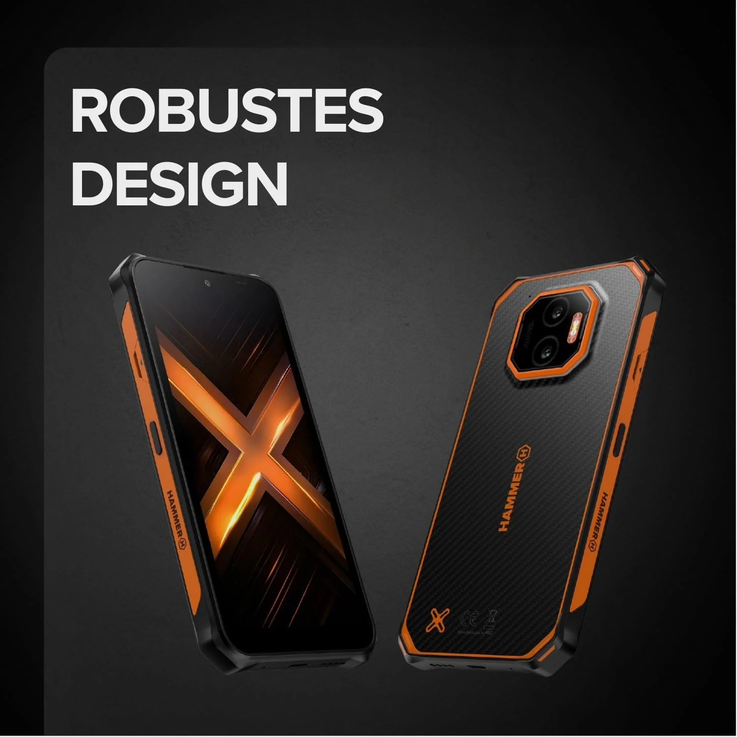 Смартфон Hammer Energy X2 4G 6GB/128GB 6.1" IP69 5000mAh Black/Orange, фото №3