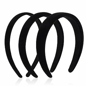 Обруч оксамитовий для волосся, однотонний - Фото 1