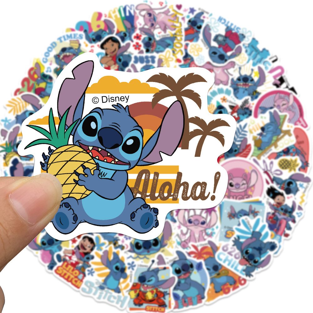 Стікери Ліло та Стіч Lilo & Stitch стікерпак наклейки набір наклейок 50 шт nak_69, фото №8
