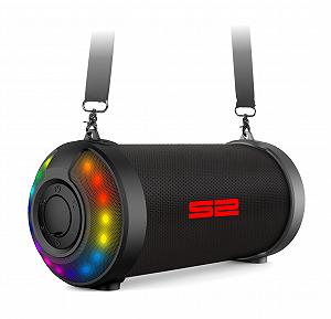 Портативна колонка S2-Digital S-Tube LED Зовнішня Bluetooth FM-радіо RGB LED ефект - Фото 1