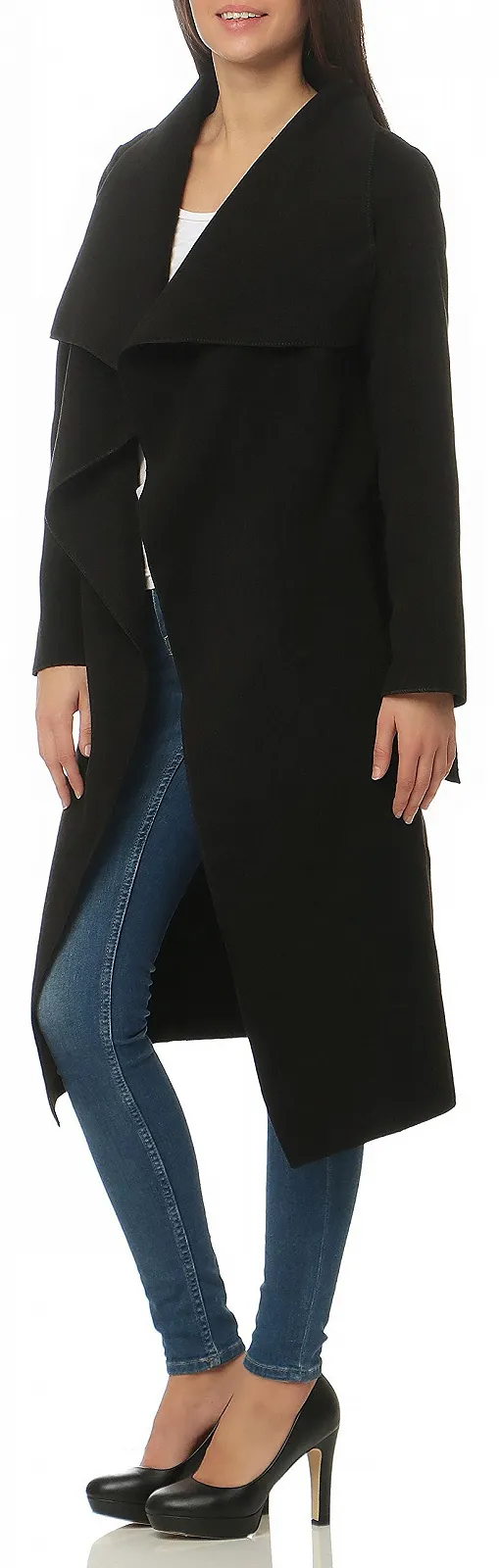 Пальто Malito довге з каскадним кроєм, фото №2