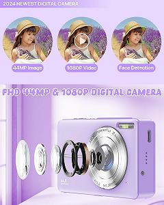 Фотоапарат AOREGRE 44Мп / CMOS / FHD 1080p 30fps / 16Х зум / Wi-Fi / Фіолетовий synthetic.ua - Фото 1
