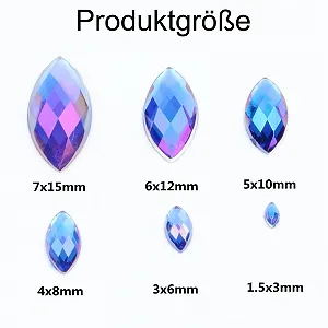 Набір акрилових страз 200 шт, Різнокольоров synthetic.ua - Фото 1