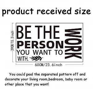 Наклейка на стіну SUPERDANT Office Quotes Inspirational Teamwork Чорна synthetic.ua - Фото 1