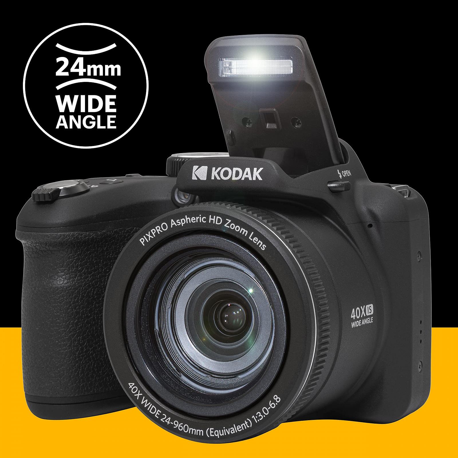 Цифровая камера KODAK Pixpro Astro Zoom AZ405 40x Зум 24 мм Широкий угол 20 Мп ЖК-дисплей 3 Full HD 1080p OIS AA Батарея - Черный, фото №5