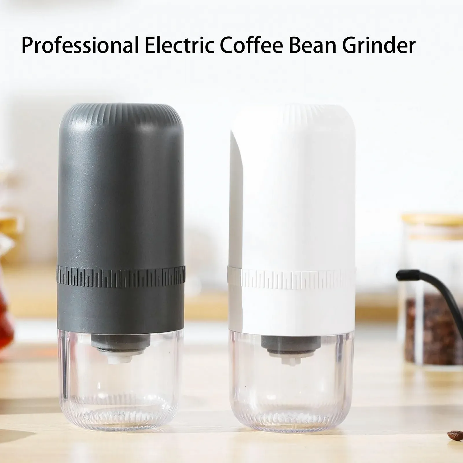 Портативная Кофемолка 90 мл, USB Перезаряжаемая, Кофемолка с Одним Касанием со Съемной Чашкой, 26 000 об/мин (Белая), фото №7