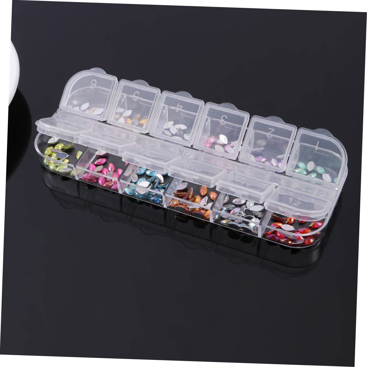 Набір стразів для нігтів FRCOLOR 12 кольорів, фото №4 Набір стразів для нігтів FRCOLOR 12 кольорів, фото №4