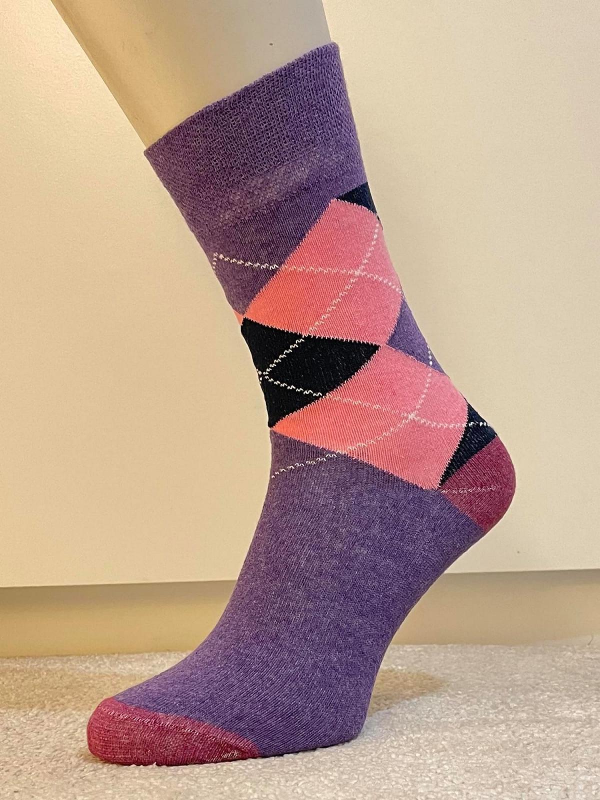 Диабетические носки 6 пар для женщин, неэластичные, с высоким содержанием хлопка, с мягкой резинкой, размер 4-7, набор, фото №3