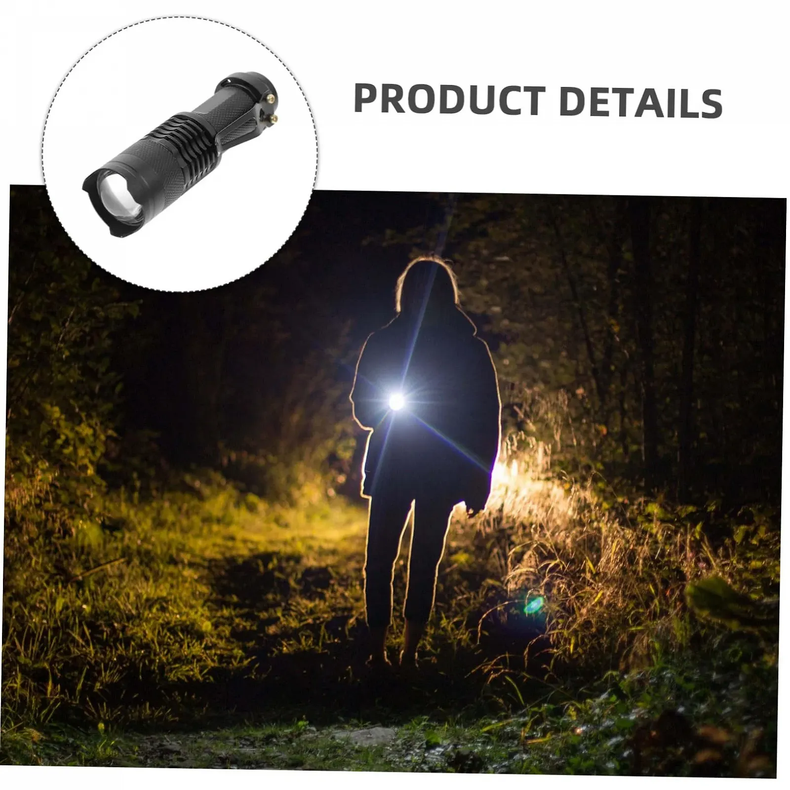 Ліхтар Q5 7W 300LM Водонепроникний Zoomable Міні-ліхтар Алюмінієвий корпус, фото №8