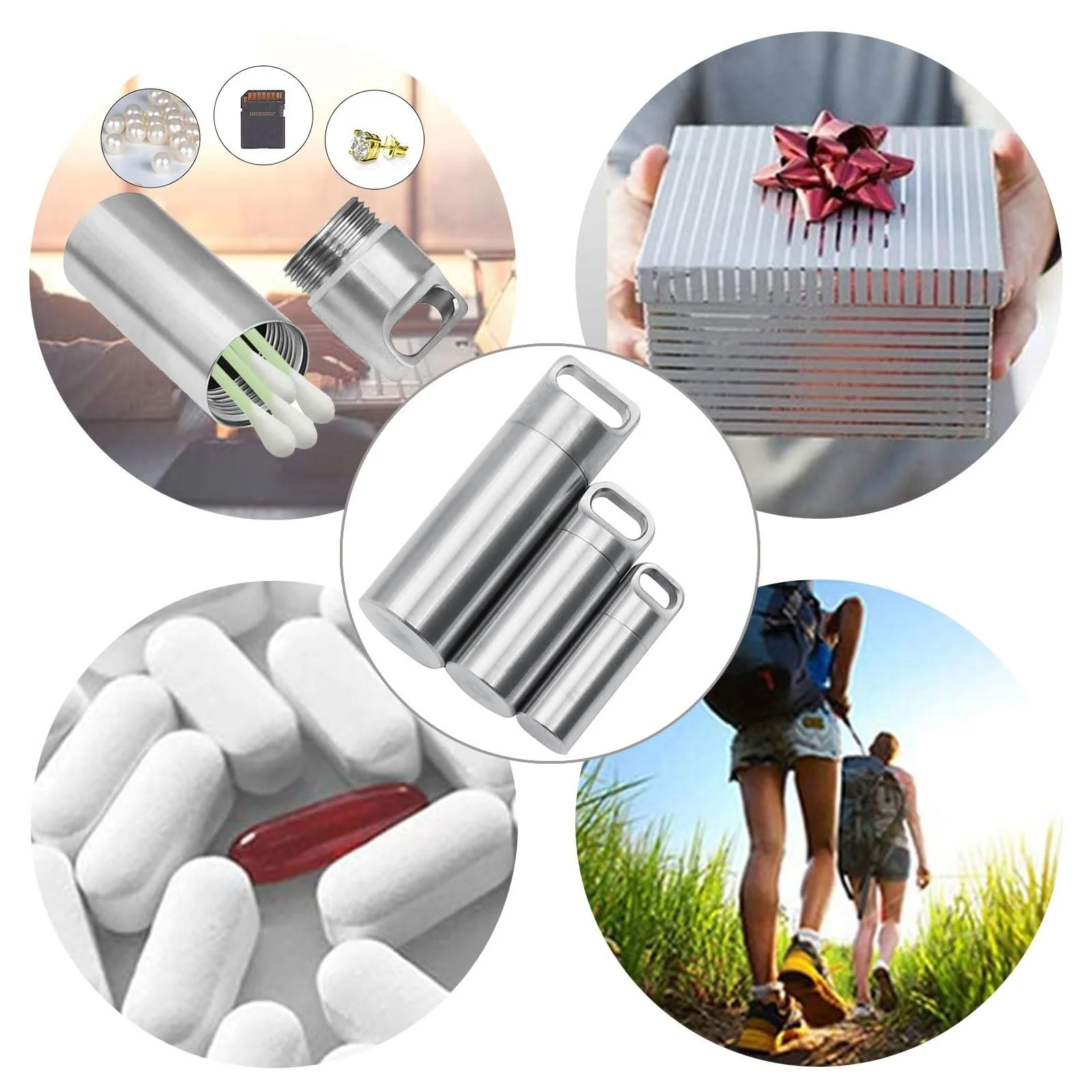 Футляр для таблеток TONYFY Портативний водонепроникний, титановий сплав, матовий M, фото №6