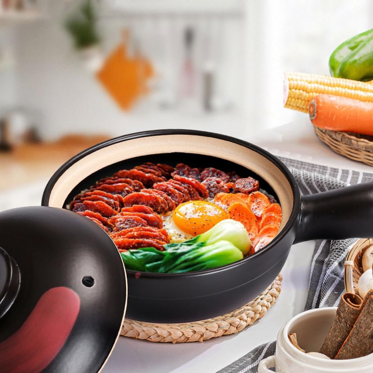 Горщик для тушкування термостійкий з ручкою для газової плити Енергоощадний, фото №6 Горщик для тушкування термостійкий з ручкою для газової плити Енергоощадний, фото №6