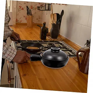 Кастрюля iplusmile керамическая с крышкой и одной ручкой для 1 человека synthetic.ua - Фото 1