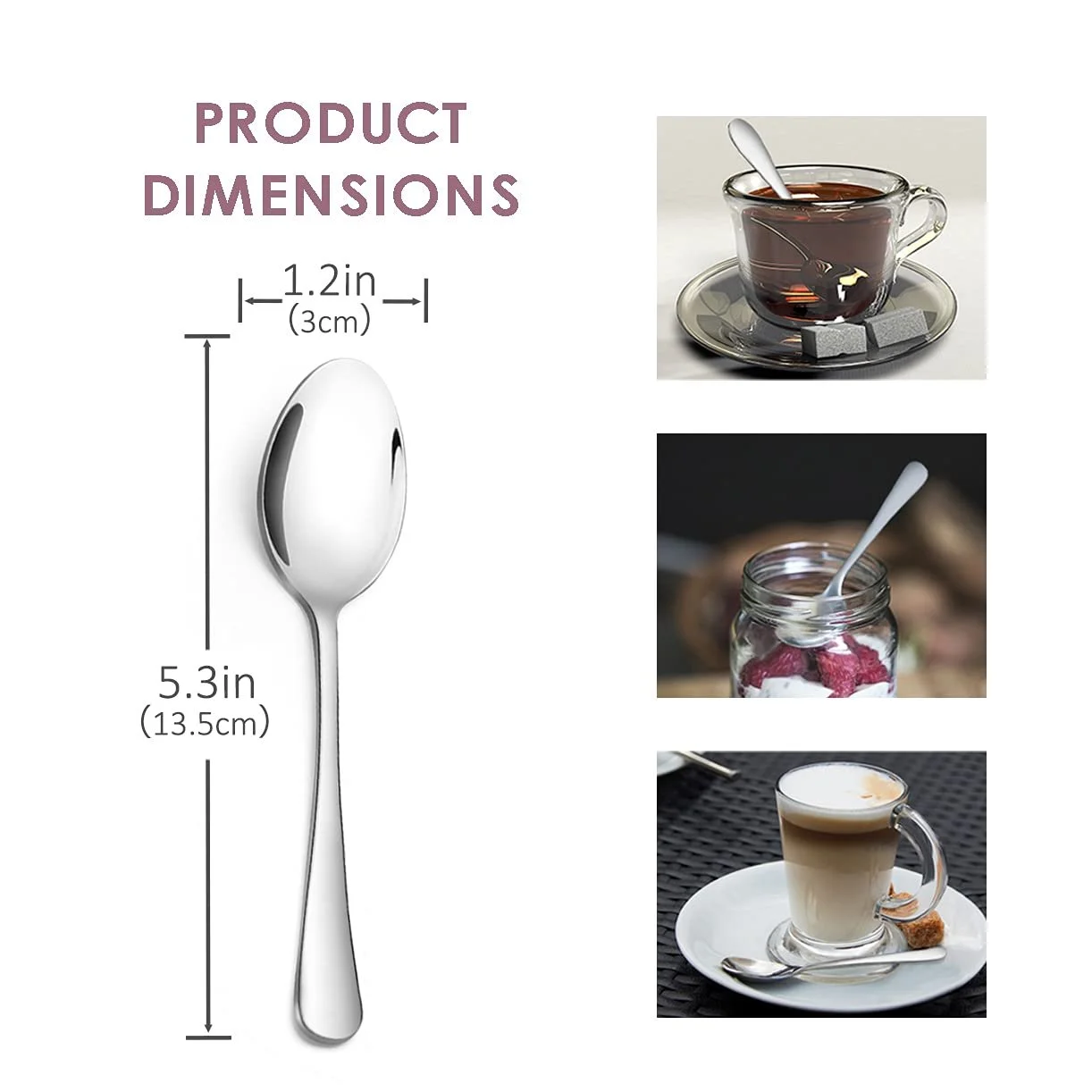 Ложка столова з нержавіючої сталі, 24 шт (13,5 см, 13,5 см), фото №2 Ложка столова з нержавіючої сталі, 24 шт (13,5 см, 13,5 см), фото №2