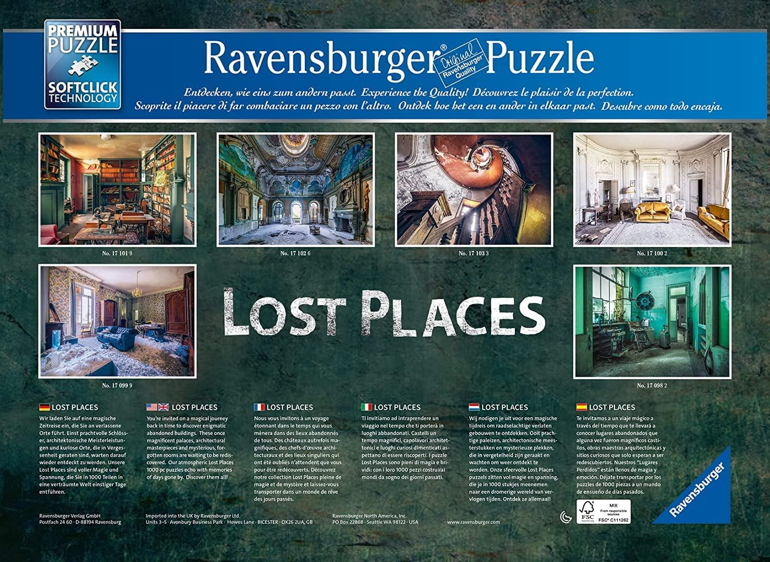 Пазл Ravensburger Lost Places White Room 1000 элементов, фото №7